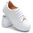Tênis Feminino Casual em Couro - Branco
