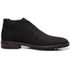 Sapato Abotinado Casual Masculino Nobuck em Couro - Preto