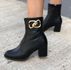 Bota Cano Médio Com Abs - Preto 