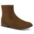 Bota Chelsea Boots Slim Zíper Em Couro Nobuck Legítimo