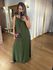 VESTIDO EM VISCOLINHO CIÇA - VERDE MILITAR 