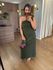 VESTIDO MALHA DE ALGODÃO UM OMBRO SÓ - VERDE MILITAR 