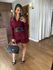 CONJUNTO SHORT E CAMISA 100% ALGODÃO MARIA - MARSALA 