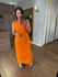 VESTIDO MALHA DE ALGODÃO CELINA - LARANJA