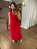 VESTIDO MALHA DE ALGODÃO CELINA - VERMELHO