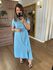VESTIDO FENDA - AZUL CANDY