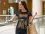 T-shirts Feminina Camiseta Baby Look Quadro