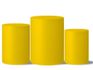 Trio Capas Cilindros Amarelo Liso Veste Fácil C/ Elástico 