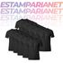 Kit 10 Camisetas Algodão Premium Preta