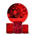 Kit Painel Cilindro Tema Dia Dos Namorados Rosas Vermelhas