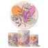 Kit Painel Cilindro Tema Floral Abstrato