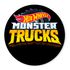 Painel Redondo Temático Hot Wheels Monster Trucks Veste Fácil C/ Elástico