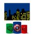 Trio Capas Cilindros + Painel Retangular Horizontal Vingadores