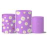 Trio Capas Cilindro Tema Margarida Lilas Veste Fácil