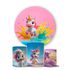 Kit Painel Cilindro Tema Unicornio 3d