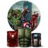 Trio Capas Cilindros + Painel Tema Os Vingadores 2 Veste Fácil