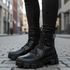 Bota Coturno Casual Feminina Dorf Couro Preto 