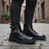 Bota Coturno Tratorada Dorf Feminina Couro Preto