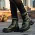 Bota Coturno Casual Feminina Dorf Couro Verde Militar