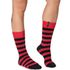 Meia Estilo Veggie Linha Casual Duo Preto Vermelho