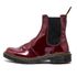 Bota Chelsea Estilo Veggie Verniz Vinho Baixa