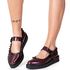 New Creeper Sapatilha Bico Fino Morticia Preto Vinho Malbec