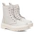 Bota Coturno em Couro Rafaela Off White