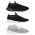 Kit 3 Pares de Tênis Tiggos - Preto / Preto e Branco / Cinza