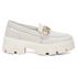 Mocassim em Couro Elisa Anita Detalhe em Metal Off White