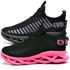 Kit 2 Tênis Easy Style Unissex Evoltenn Solado Trançado Moderno Black e Preto Pink