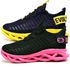 Kit 2 Tênis Easy Style Unissex Evoltenn Solado Trançado Moderno Preto Pink e Preto Amarelo
