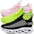 Kit 3 Tênis Easy Style Unissex Evoltenn Solado Trançado Rosa, Verde e Preto Branco