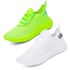 Kit 2 Tênis Boost Unissex Evoltenn Esportivo Colmeia Verde e Branco