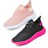 Kit 2 Tênis Boost Unissex Evoltenn Esportivo Colmeia Nude e Preto Rosa