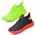 Kit 2 Tênis Boost Unissex Evoltenn Esportivo Colmeia Preto Vermelho e Verde