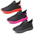 Kit 3 Tênis Boost Unissex Evoltenn Esportivo Colmeia Black, Preto Vermelho e Preto Rosa