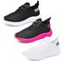 Kit 3 Tênis Boost Unissex Evoltenn Esportivo Colmeia Preto Rosa, Branco e Preto Branco