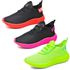 Kit 3 Tênis Boost Unissex Evoltenn Esportivo Colmeia Verde, Preto Vermelho e Preto Rosa