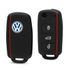 Capa Silicone Protetora Canivete Chave 3B VW Preto e Vermelho