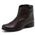 Bota Feminina de Couro Cano Curto Legitimo Café