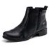Bota Feminina Cano Curto de Couro Legitimo Preta
