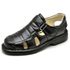 Sandália Masculina de Couro Legitimo Preto