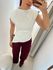 BLUSA COM DRAPEADOS E CORTE DIAGONAL OFF WHITE