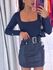 BODY EM POLIAMIDA MANGA LONGA - PRETO