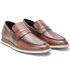 Sapato Social Oxford Brogue Bico Redondo Masculino Em Couro Café