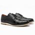 Sapato Casual Oxford Five Days Masculino Em Couro Legítimo Preto