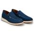 Sapato Casual Masculino Loafer Five Days Couro Nobuck Azul Marinho