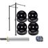 Kit Treino Completo com Rack de 1 Modulo , Barra de 15kg e Anilhas Flexbe Fitness