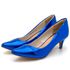 Sapato Feminino Scarpin 180128 Napa Metalizada Azul Bic