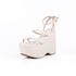 Sandália Feminina Anabela Com Tiras 182158 Napa Off White
